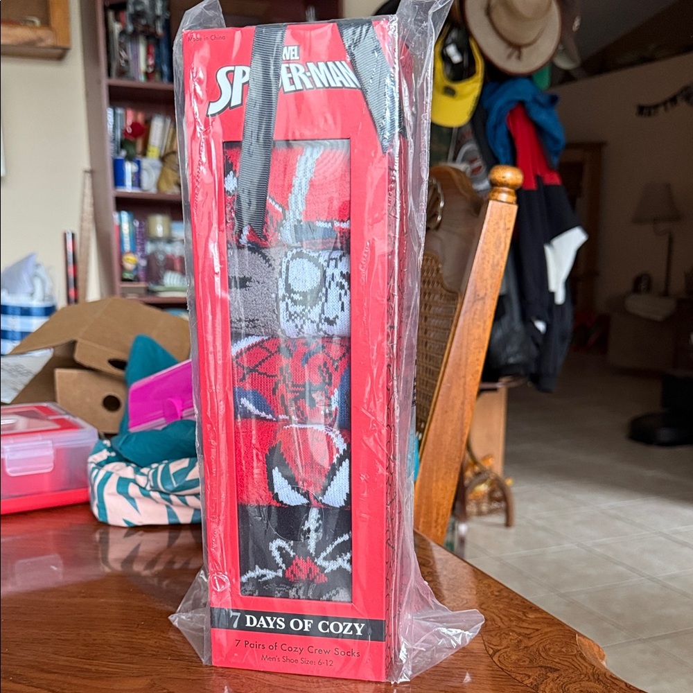 Marvel Spider-Man Crew Socks Gift Set - Red, Black, Gray